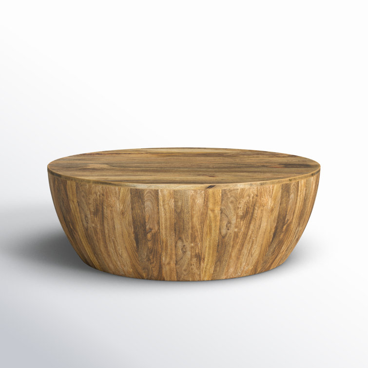 Vivenne Mango Wood Drum Coffee Table & Reviews Birch Lane